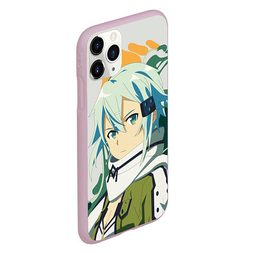 Чехол iPhone 11 Pro матовый Асада Сино -Sword Art Online / 3D-Розовый – фото 2