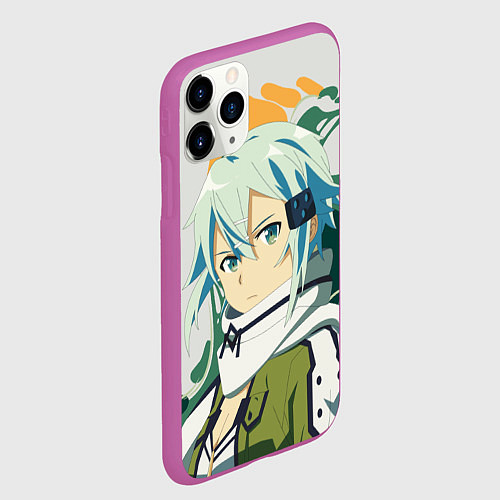 Чехол iPhone 11 Pro матовый Асада Сино -Sword Art Online / 3D-Фиолетовый – фото 2