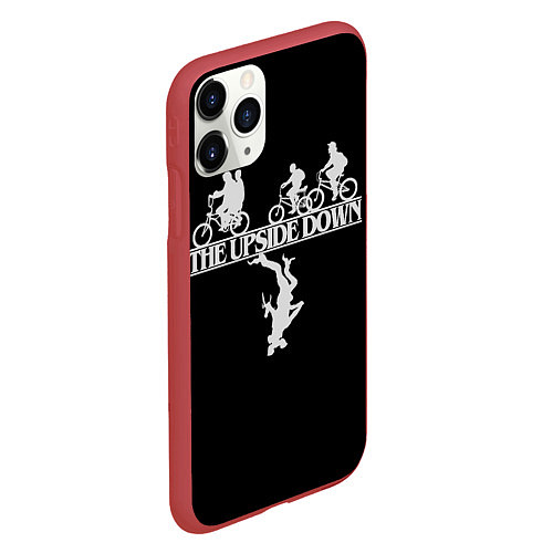 Чехол iPhone 11 Pro матовый Stranger Things The Upside Down / 3D-Красный – фото 2