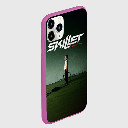 Чехол iPhone 11 Pro матовый Comatose - Skillet / 3D-Фиолетовый – фото 2