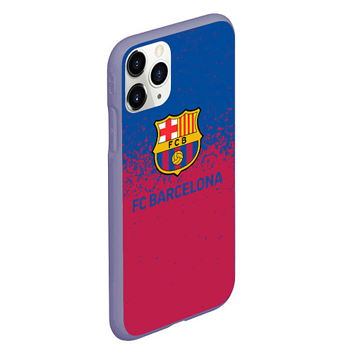 Чехол iPhone 11 Pro матовый Fc barcelona / 3D-Серый – фото 2