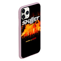 Чехол iPhone 11 Pro матовый Comatose Comes Alive - Skillet, цвет: 3D-розовый — фото 2