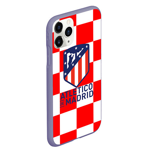 Чехол iPhone 11 Pro матовый Atletico madrid кубики / 3D-Серый – фото 2