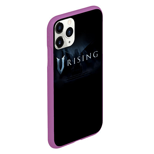 Чехол iPhone 11 Pro матовый Logo V Rising / 3D-Фиолетовый – фото 2