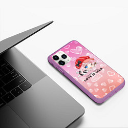 Чехол iPhone 11 Pro матовый Цубамэ Коясу Kaguya-sama: Love is War, цвет: 3D-фиолетовый — фото 2