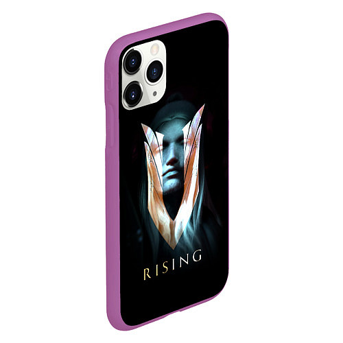 Чехол iPhone 11 Pro матовый V rising - вампир / 3D-Фиолетовый – фото 2