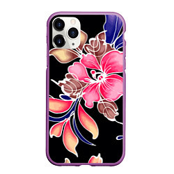 Чехол iPhone 11 Pro матовый Сон в летнюю ночь Beautiful flower, цвет: 3D-фиолетовый