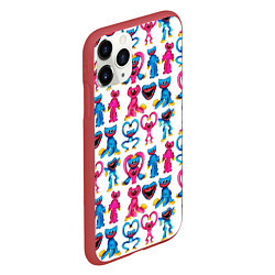 Чехол iPhone 11 Pro матовый POPPY PLAYTIME HAGGY WAGGY AND KISSY MISSY PATTERN, цвет: 3D-красный — фото 2