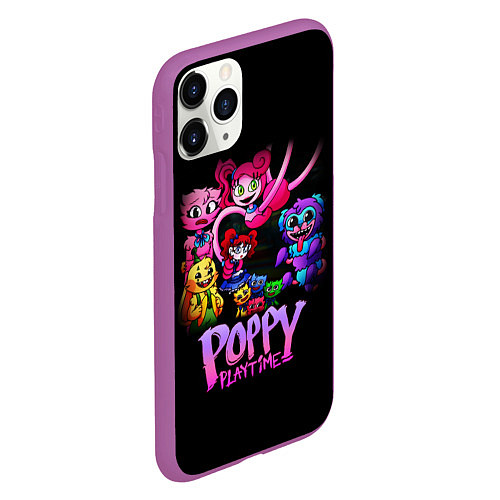 Чехол iPhone 11 Pro матовый POPPY PLAYTIME chapter 2 персонажи игры / 3D-Фиолетовый – фото 2