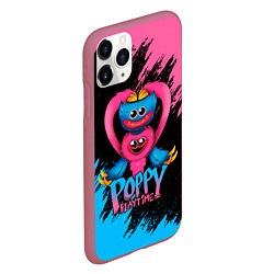 Чехол iPhone 11 Pro матовый GAME POPPY PLAYTIME HAGGY WAGGY AND KISSY MISSY, цвет: 3D-малиновый — фото 2