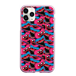 Чехол iPhone 11 Pro матовый POPPY PLAYTIME HAGGY WAGGY AND KISSY MISSY ПАТТЕРН, цвет: 3D-розовый