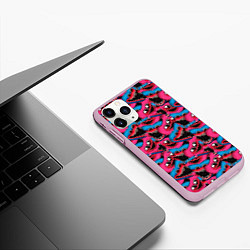 Чехол iPhone 11 Pro матовый POPPY PLAYTIME HAGGY WAGGY AND KISSY MISSY ПАТТЕРН, цвет: 3D-розовый — фото 2