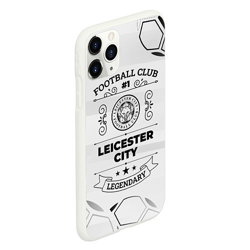 Чехол iPhone 11 Pro матовый Leicester City Football Club Number 1 Legendary / 3D-Белый – фото 2