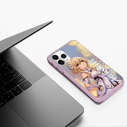 Чехол iPhone 11 Pro матовый Путешественница из Genshin Impact, цвет: 3D-розовый — фото 2