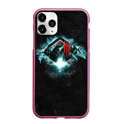 Чехол iPhone 11 Pro матовый More Monsters and Sprites - Skrillex, цвет: 3D-малиновый