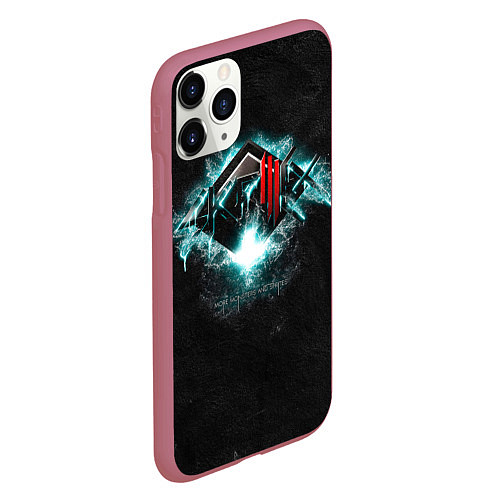 Чехол iPhone 11 Pro матовый More Monsters and Sprites - Skrillex / 3D-Малиновый – фото 2