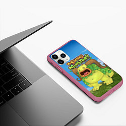 Чехол iPhone 11 Pro матовый My singing monsters Избалолист Entbrat, цвет: 3D-малиновый — фото 2