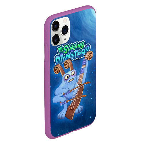 Чехол iPhone 11 Pro матовый My singing monsters СМЫЧОРОГ Bowgart / 3D-Фиолетовый – фото 2