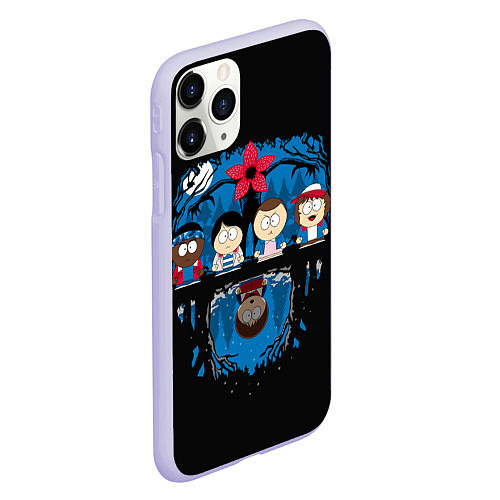 Чехол iPhone 11 Pro матовый Stranger Things South Park / 3D-Светло-сиреневый – фото 2