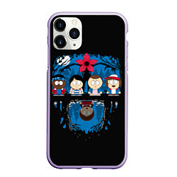 Чехол iPhone 11 Pro матовый Stranger Things South Park, цвет: 3D-светло-сиреневый