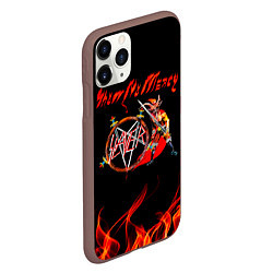 Чехол iPhone 11 Pro матовый Show No Mercy - Slayer, цвет: 3D-коричневый — фото 2