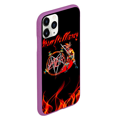 Чехол iPhone 11 Pro матовый Show No Mercy - Slayer / 3D-Фиолетовый – фото 2