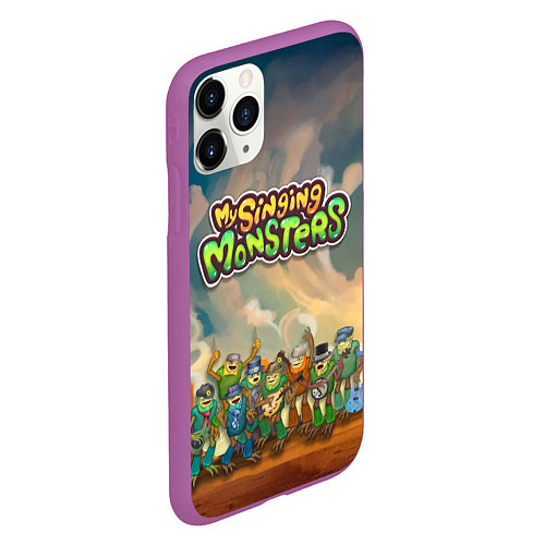 Чехол iPhone 11 Pro матовый My singing monsters САХАСЕМЬЯ / 3D-Фиолетовый – фото 2