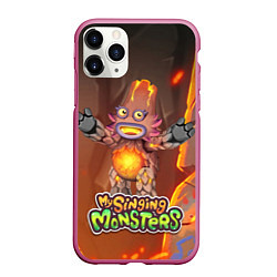 Чехол iPhone 11 Pro матовый My singing monsters ЛАВАТЁКА, цвет: 3D-малиновый