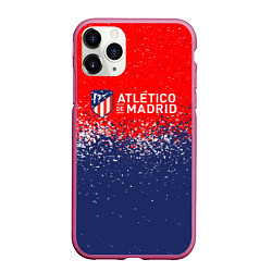 Чехол iPhone 11 Pro матовый Atletico madrid атлетико мадрид брызги красок