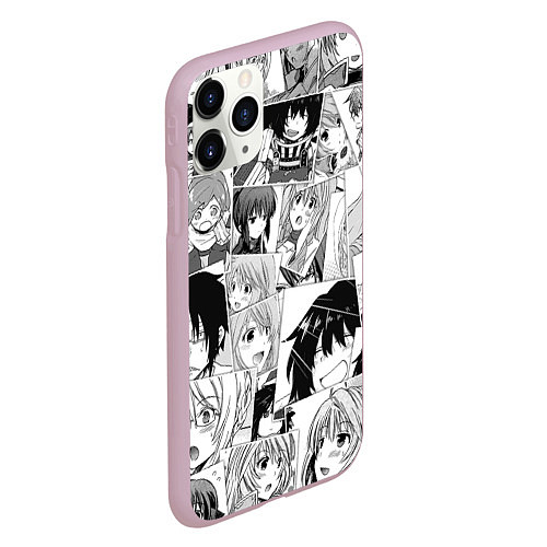 Чехол iPhone 11 Pro матовый Log Horizon pattern / 3D-Розовый – фото 2