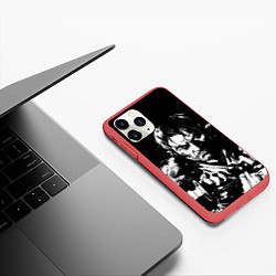Чехол iPhone 11 Pro матовый Дзин Сакай Призрак Цусимы, цвет: 3D-красный — фото 2