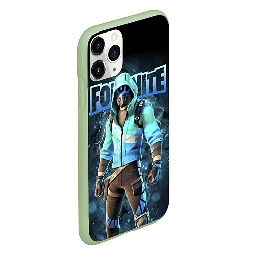 Чехол iPhone 11 Pro матовый Fortnite Surf Strider Кульный чувак Video game / 3D-Салатовый – фото 2