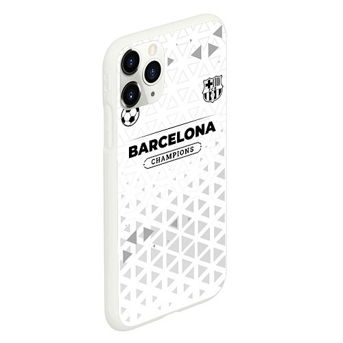Чехол iPhone 11 Pro матовый Barcelona Champions Униформа / 3D-Белый – фото 2