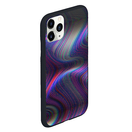 Чехол iPhone 11 Pro матовый WAVES ILLUSION / 3D-Черный – фото 2