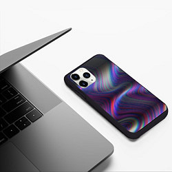 Чехол iPhone 11 Pro матовый WAVES ILLUSION, цвет: 3D-черный — фото 2