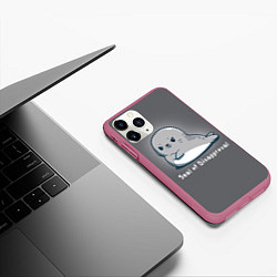 Чехол iPhone 11 Pro матовый Seal of Disapproval, цвет: 3D-малиновый — фото 2