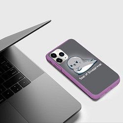 Чехол iPhone 11 Pro матовый Seal of Disapproval, цвет: 3D-фиолетовый — фото 2