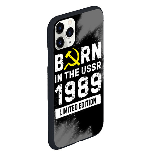 Чехол iPhone 11 Pro матовый Born In The USSR 1989 year Limited Edition / 3D-Черный – фото 2
