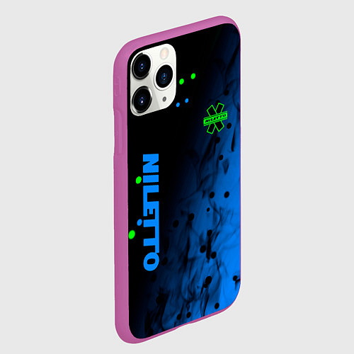 Чехол iPhone 11 Pro матовый Niletto абстракция / 3D-Фиолетовый – фото 2