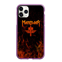 Чехол iPhone 11 Pro матовый Manowar ПЛАМЯ, цвет: 3D-фиолетовый