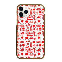Чехол iPhone 11 Pro матовый RED MONSTERS