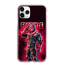 Чехол iPhone 11 Pro матовый Fortnite Raptor Skin Video game, цвет: 3D-розовый