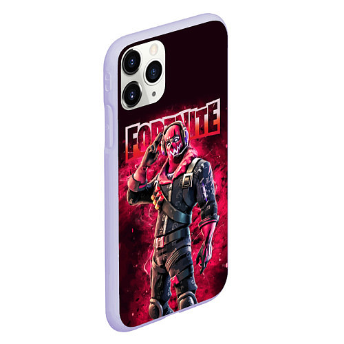 Чехол iPhone 11 Pro матовый Fortnite Raptor Skin Video game / 3D-Светло-сиреневый – фото 2