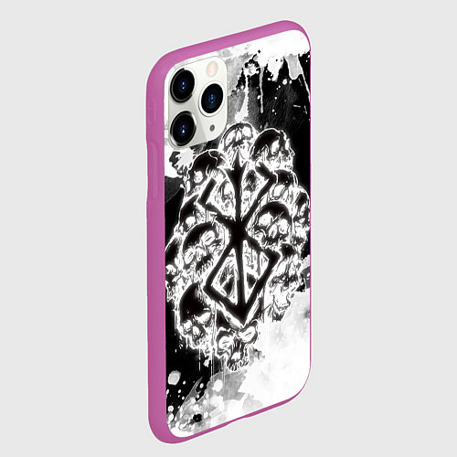 Чехол iPhone 11 Pro матовый КЛЕЙМО ЖЕРТВЫ - БЕРСЕРКBERSERK / 3D-Фиолетовый – фото 2