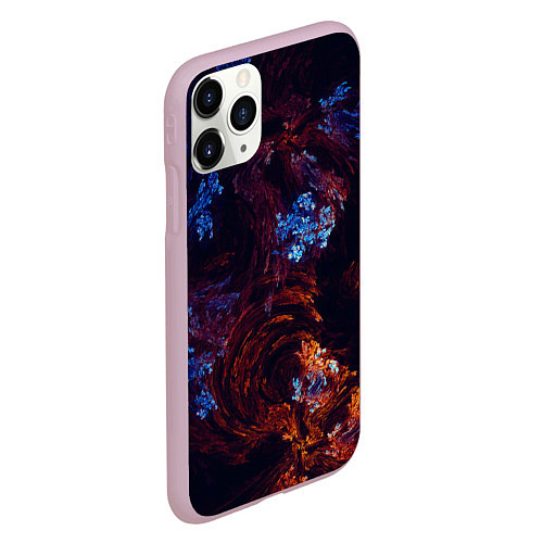 Чехол iPhone 11 Pro матовый Синие и Красные Коралловые Рифы / 3D-Розовый – фото 2