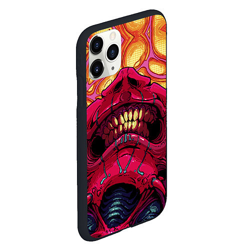 Чехол iPhone 11 Pro матовый КС ГО СКИН CS GO SKIN ЧЕЛЮСТИ / 3D-Черный – фото 2