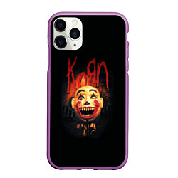 Чехол iPhone 11 Pro матовый KoЯn Korn обложка, цвет: 3D-фиолетовый