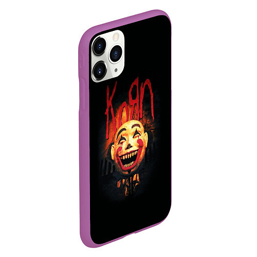 Чехол iPhone 11 Pro матовый KoЯn Korn обложка / 3D-Фиолетовый – фото 2