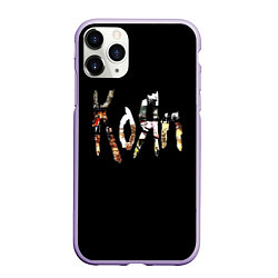 Чехол iPhone 11 Pro матовый KoЯn Korn лого, цвет: 3D-светло-сиреневый