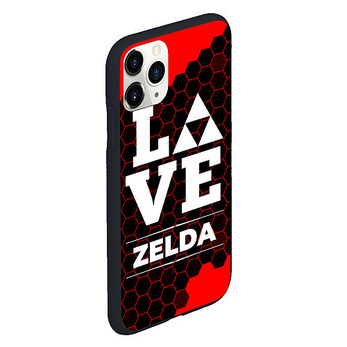 Чехол iPhone 11 Pro матовый Zelda Love Классика / 3D-Черный – фото 2